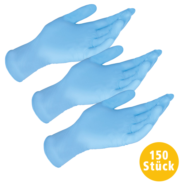 Multitec Latex-Handschuhe, Größe S - Blau, 50er-Set, 3er-Set