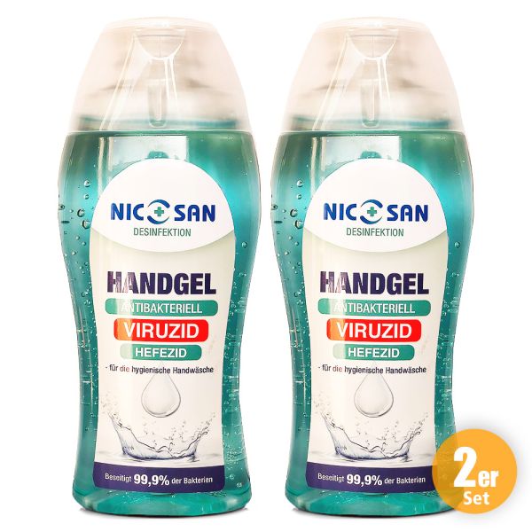 NICOSAN Handgel Antibakteriell, 250 ml 2er Pack