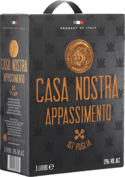 Casa Nostra Rotwein IGT Puglia Bag in Box 3 Liter
