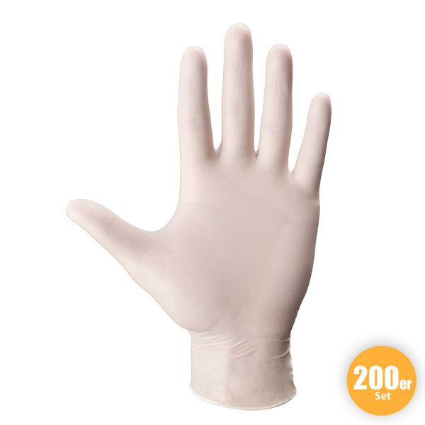 Multitec XXL-Latex-Handschuhe, Größe S - Weiß, 200er-Set