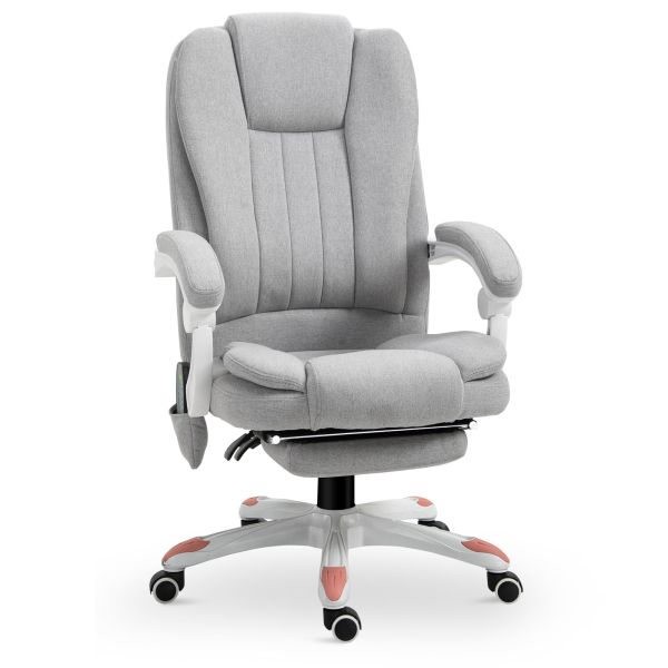 Vinsetto Massage Sessel Bürostuhl Gaming Stuhl Polyester Schaumstoff Nylon Grau