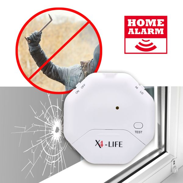 X4-LIFE Security Glasbruch- und Öffnungs-Alarm
