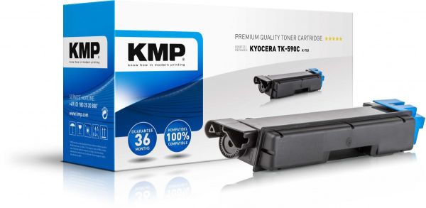 KMP K-T53 Tonerkartusche ersetzt Kyocera TK590C (1T02KVCNL0)