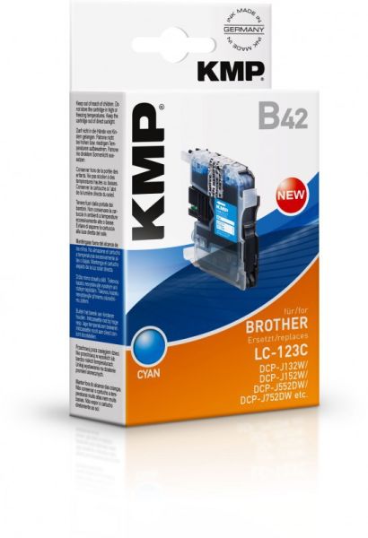 KMP B42 Tintenpatrone ersetzt Brother LC123C
