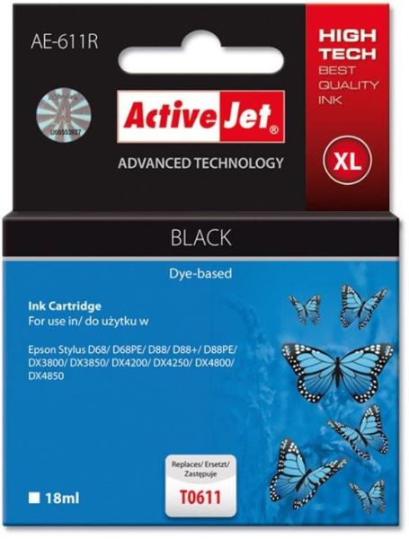 TIN ACTIVEJET AE-611R Refill für Epson T0611 black