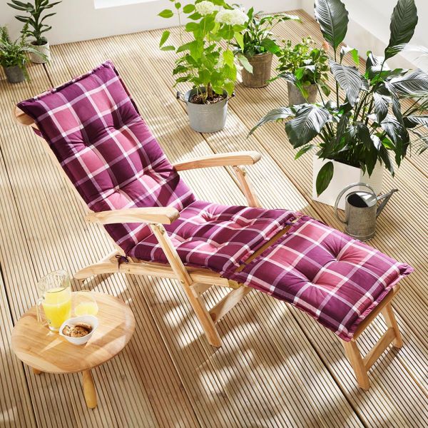 Solax-Sunshine Deckchair-Auflage, Mauve-Brick