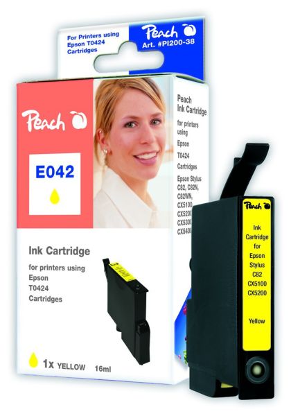 Peach Tintenpatrone gelb kompatibel zu Epson T0424