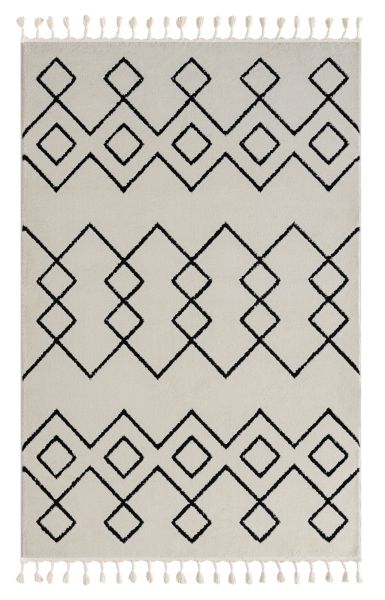 Teppich Moroccan Heaven, 160 cm x 230 cm, Farbe weiß, rechteckig, Florhöhe 19mm