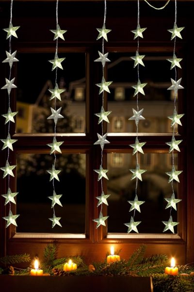 Star-Max LED-Fenster-Vorhang "Sterne"