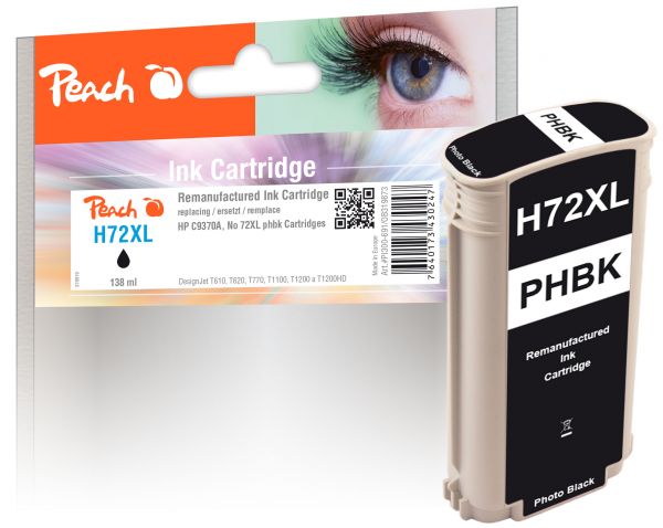 Peach Tintenpatrone foto schwarz ersetzt HP No. 72XL PBK