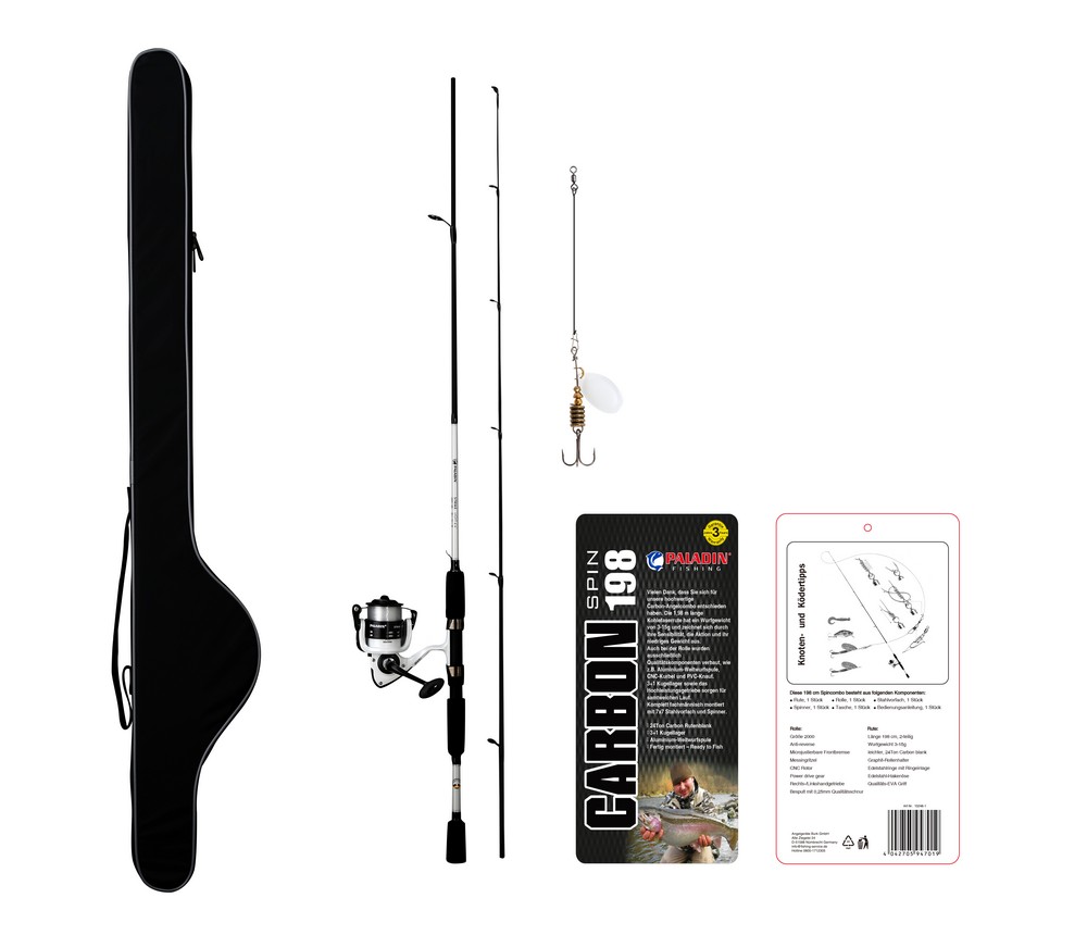 Paladin® Carbon Spincombo Angelset 198 cm | Norma24 | Angelruten