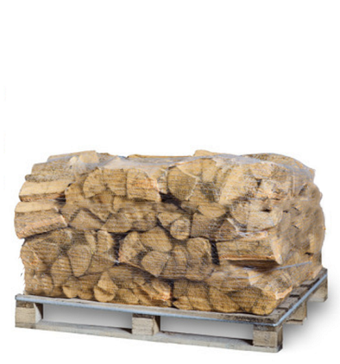ONLYDRY kammergetrocknetes Brennholz, Birke im Netzsack 12,5dm3 (36 Stück) auf Palette