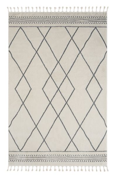 Teppich Moroccan Love, 200 cm x 290 cm, Farbe weiß, rechteckig, Florhöhe 19mm