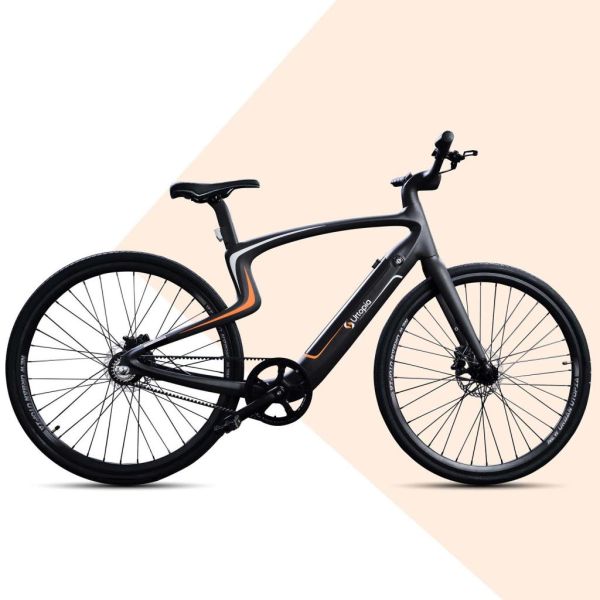 Urtopia Smartes Carbon E-Bike Sirius (Farbe: schwarz/orange) Gr. L 35Nm Blinker Anti Diebstahl Navi