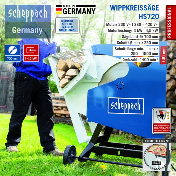 Scheppach Wippkreissäge HS720, 230 V Made in Germany