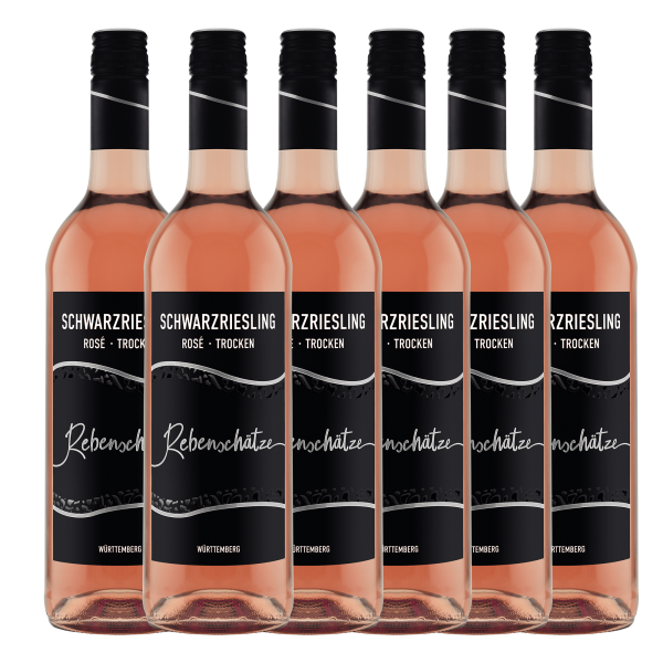 Rebenschätze Schwarzriesling Rosé Qualitätswein trocken 6er Karton 0,75L