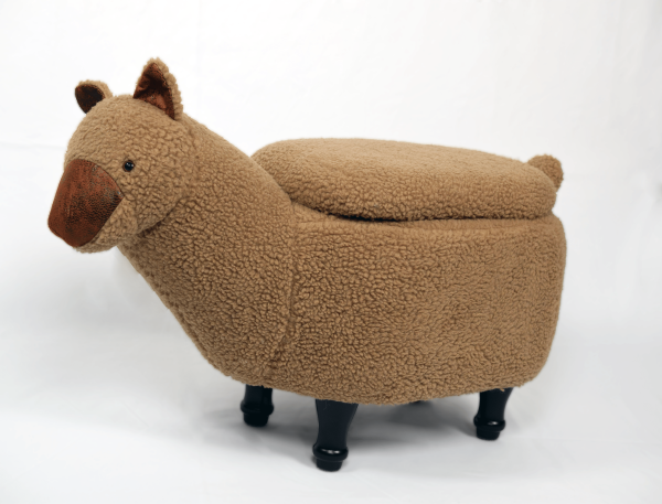 Better Home Kinder-Tierhocker "Alvin Alpaca" mit Stauraum
