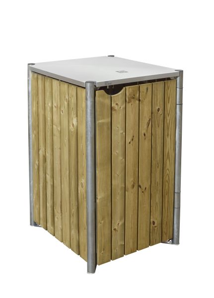 Hide Mülltonnenbox und Aufbewahrungsbox 140 Liter natur 1-fach