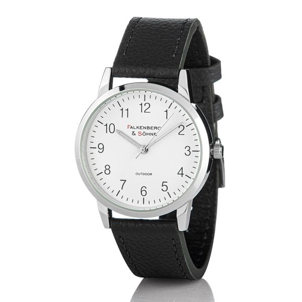 Falkenberg & Söhne Damen-Armbanduhr, Ø ca. 36 mm - Silber/Grau