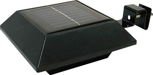 MAUK quadratisches Solarlicht für die Dachrinne (schwarz)