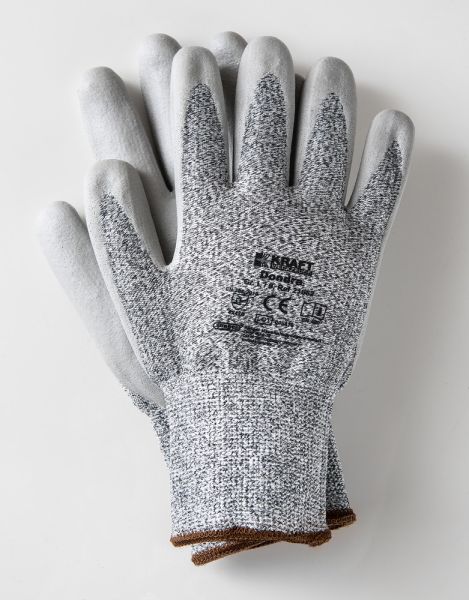 Kraft Werkzeuge Schnittschutz-Handschuhe Größe 8, Grau