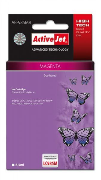 TIN ACTIVEJET AB-985MR Refill für Brother LC985M magenta 8,5ml