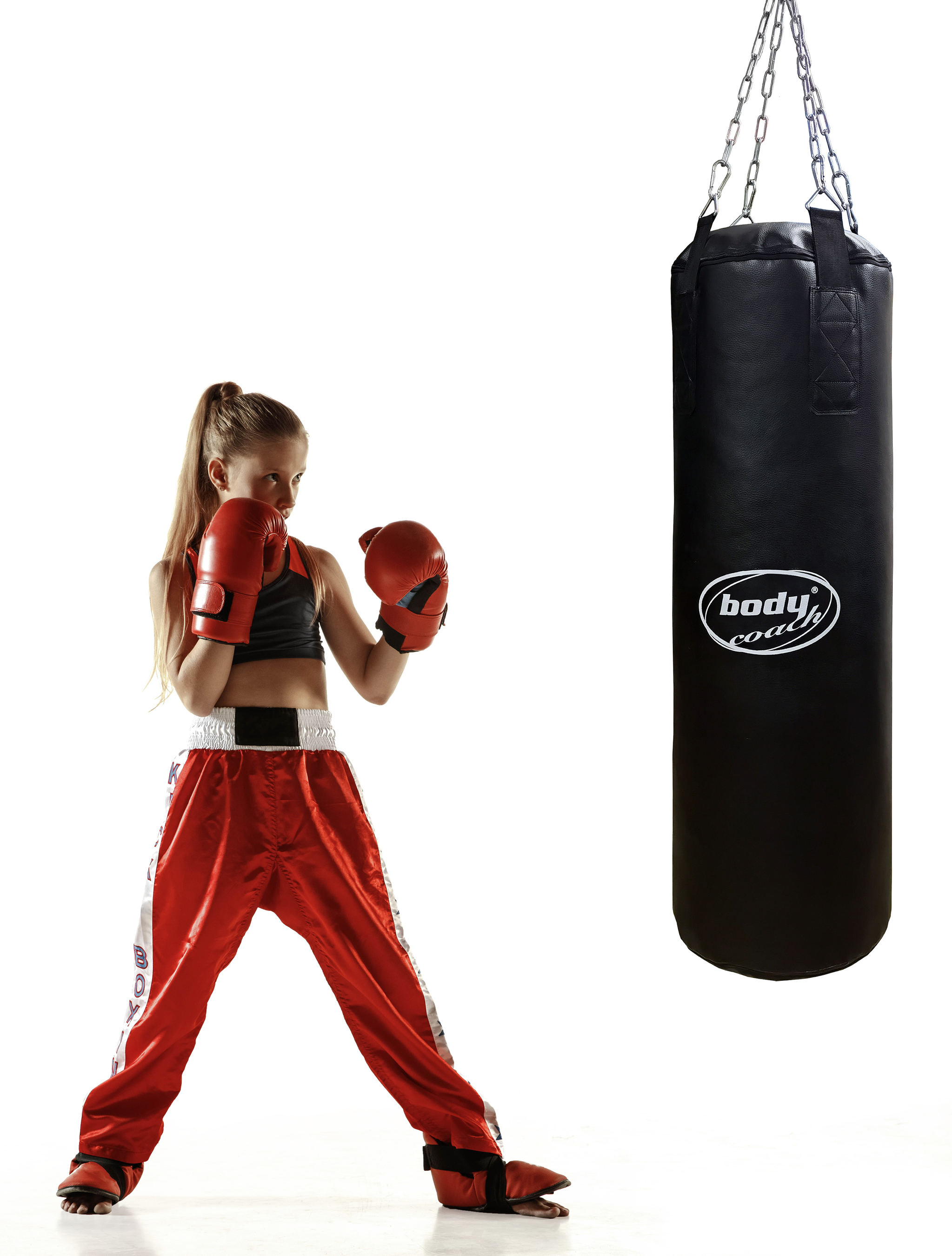 Body Coach Boxsack gefüllt 29 kg PVC-Leder schwarz 95cm lang hängend Sport  Fitness | Norma24