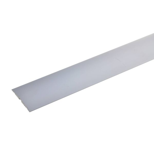 acerto® Übergangsprofil Aluminium 135 cm - silber - 4x50mm - selbstklebend