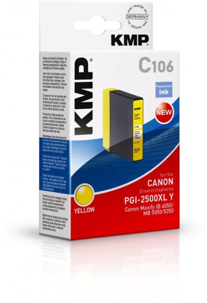 KMP C106 Tintenpatrone ersetzt Canon PGI2500XLY (9267B001)