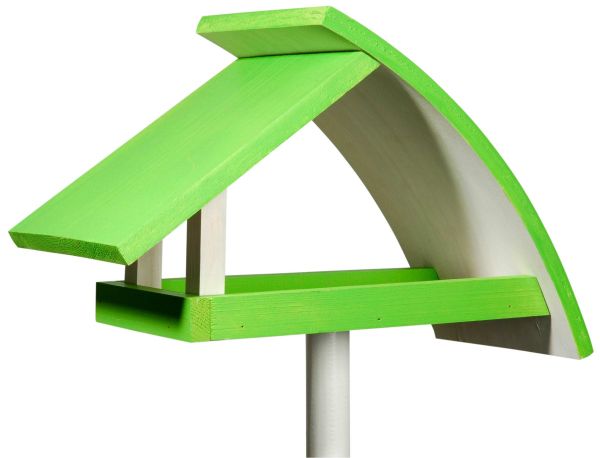 Luxus-Vogelhaus "New Wave" mit Ständer, weiß-gelb 31014e