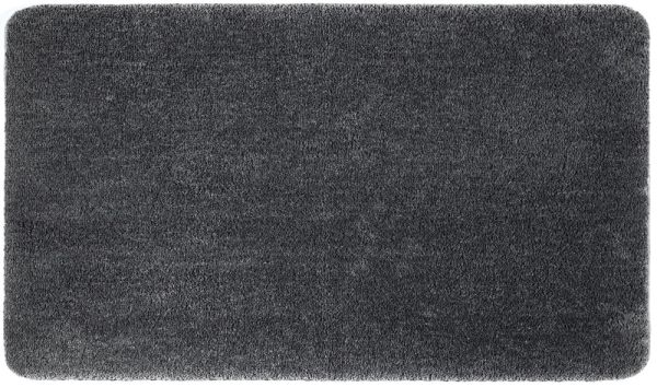 Sensino XXL-Mikrofaser Badteppich ca. 70 x 120 cm, Uni Dunkel Grau