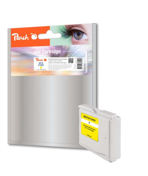 Peach XL-Tintenpatrone gelb kompatibel zu Brother LC-1000, LC-970