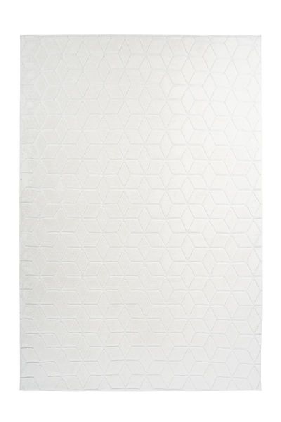 3D-Hochflorteppich Weiß 120cm x 160cm
