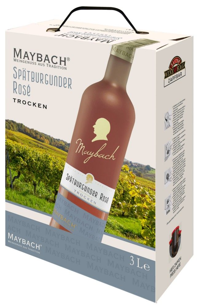 Maybach Spätburgunder Rosè trocken 3,0l Bag in Box Maybach Norma24 DE