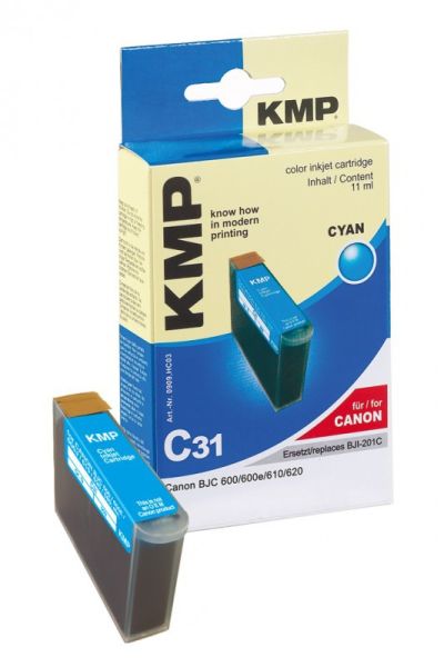 KMP C31 Tintenpatrone ersetzt Canon BJI201C (0947A002)