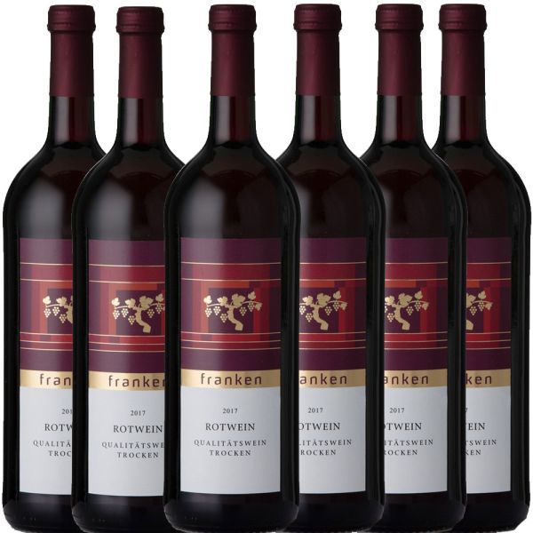 Franken Rotwein Cuvée Qualitätswein 2017 - 6er Karton