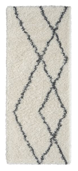 Teppich Laure , 80cm x 200cm, Farbe Weiß, rechteckig, Florhöhe 37mm
