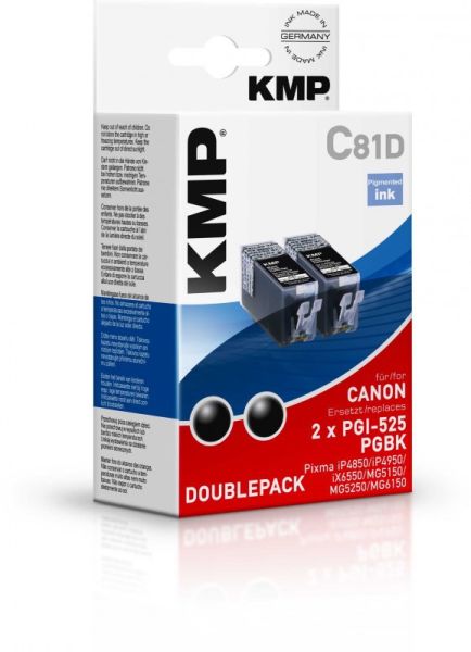 KMP C81D Tintenpatrone ersetzt Canon PGI525PGBK (4529B001)