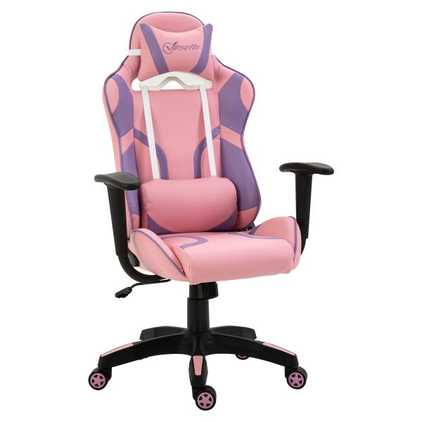 Ergonomischer Gaming Stuhl Bürostuhl Drehstuhl Verstellbares Massage Lendenkissen Höhenverstellbar R