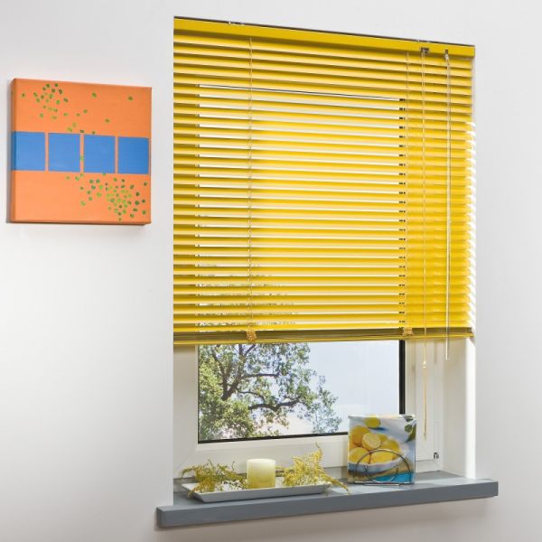 Bella Casa Aluminium-Jalousie, gelb, 220 x 110 cm