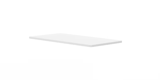 Tischplatte in 120(B)x60(T)x2,5(H) cm, MDF, Farbe: Weiß