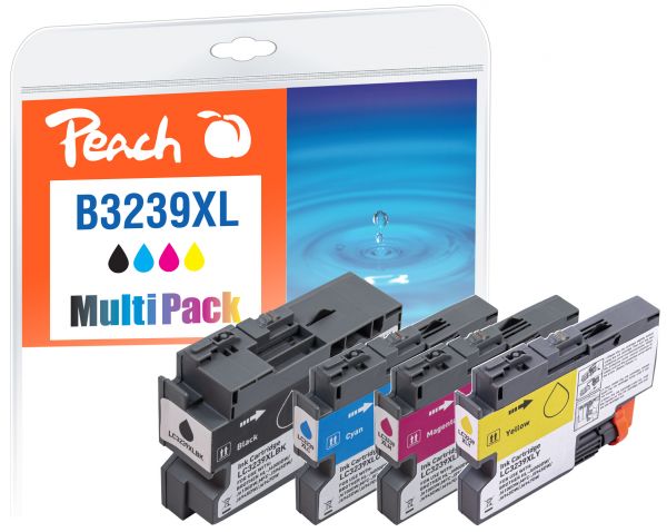 Peach Spar Pack Tintenpatronen ersetzt Brother LC-3239XLVALP