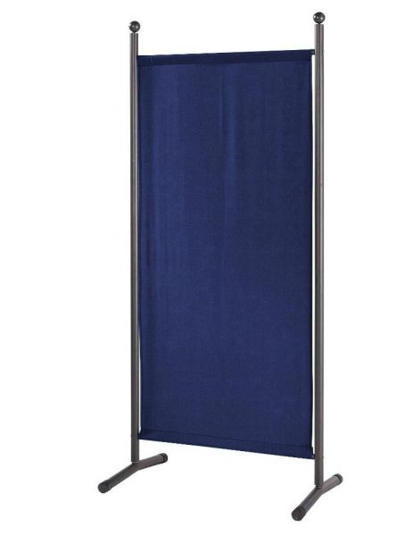 Grasekamp Stellwand 85 x 180 cm - Blau - Paravent Raumteiler Trennwand Sichtschutz
