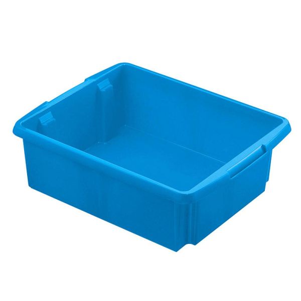 Dreh- und Stapelbehälter, Inhalt 17 Liter, blau LxBxH 455x360x145 mm, Polypropylen (PP)