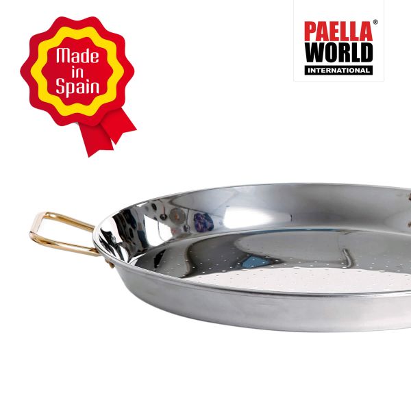 Paella World Original spanische Paella Pfanne Typ Valenciana 46cm Edelstahl