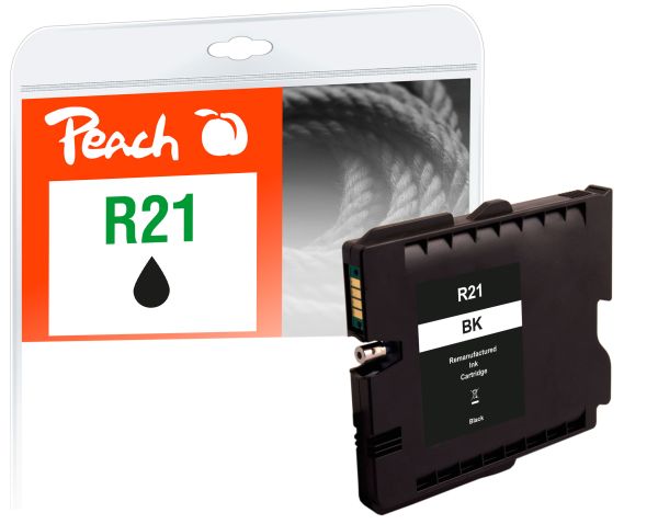 Peach Tintenpatrone schwarz ersetzt Ricoh GC21K