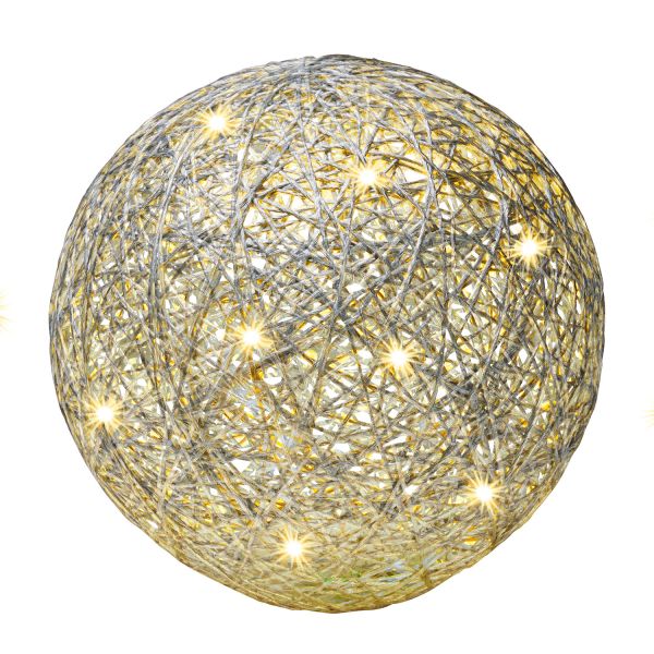 AMARE LED Ball 20 cm silber