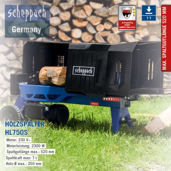 Scheppach Hydraulischer Holzspalter HL750S
