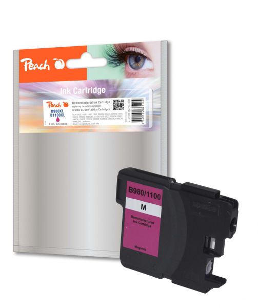 Peach XL-Tintenpatrone magenta kompatibel zu Brother LC-1100, LC-980