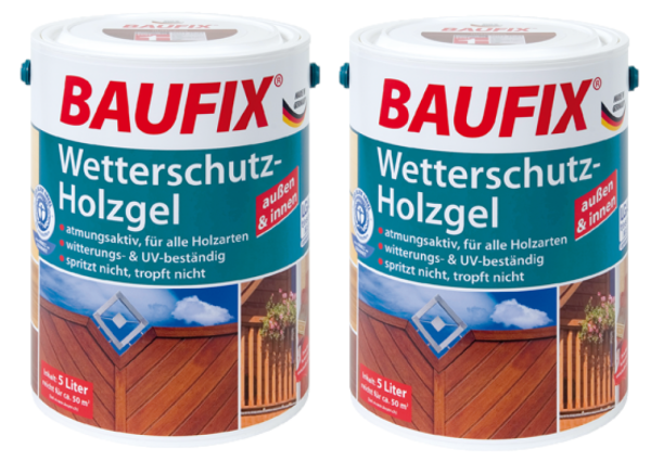 BAUFIX Wetterschutz-Holzgel tannengrün 2-er Set